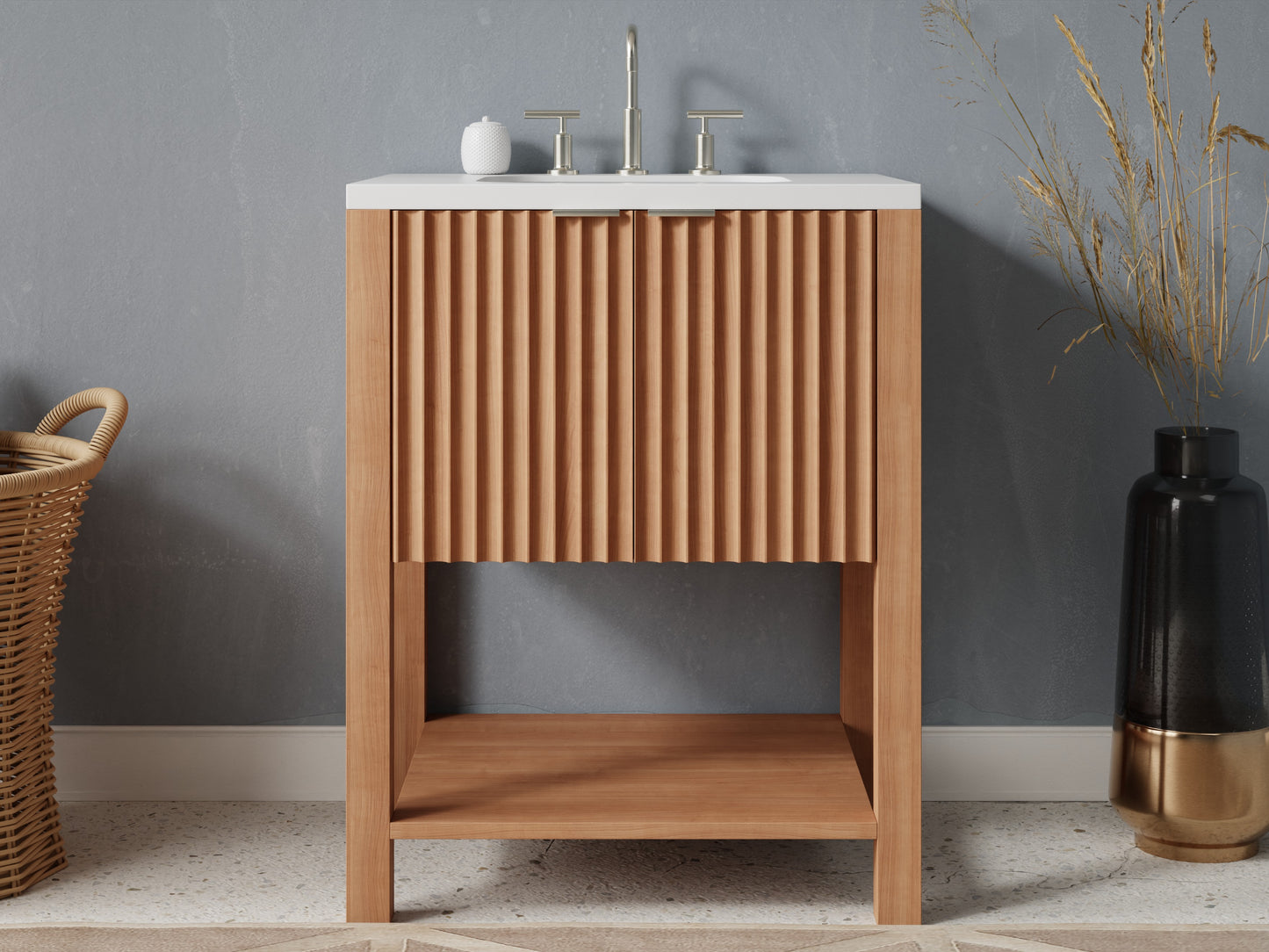 fluted - cherry - front