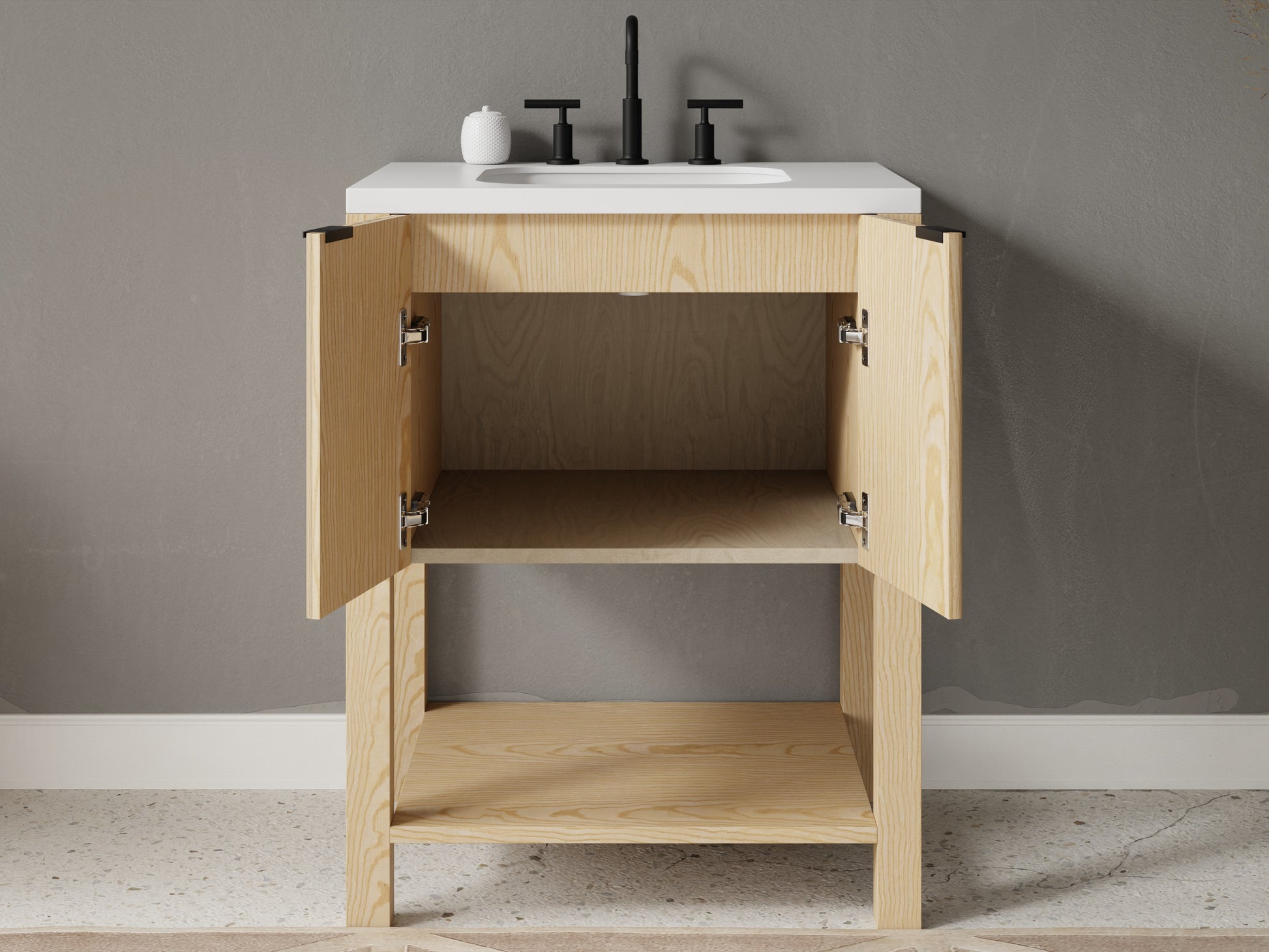 reeded - ash - open