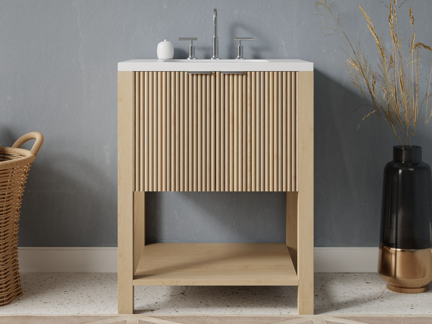 reeded - maple - front
