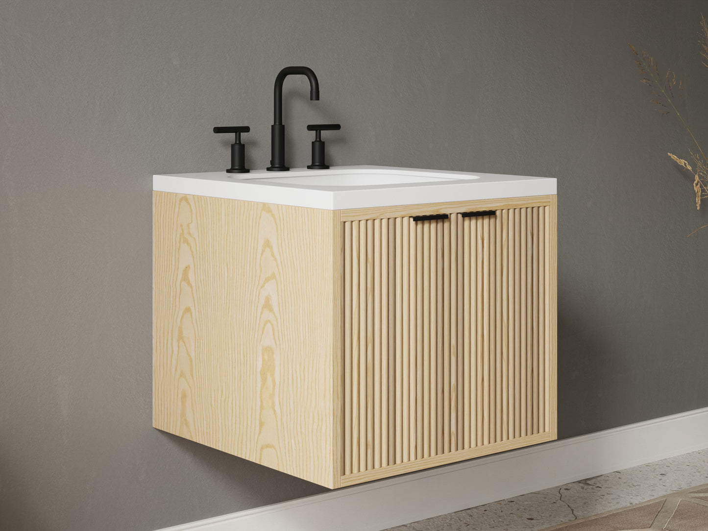 reeded - ash - side