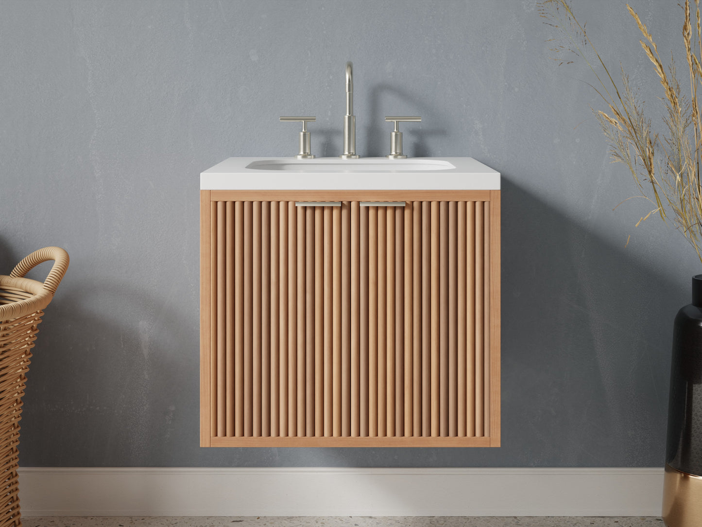 reeded - cherry - front