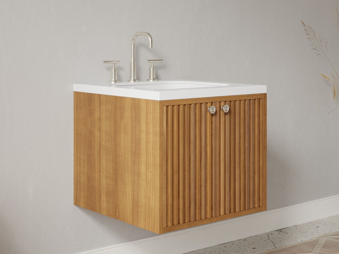 slatted - teak - side