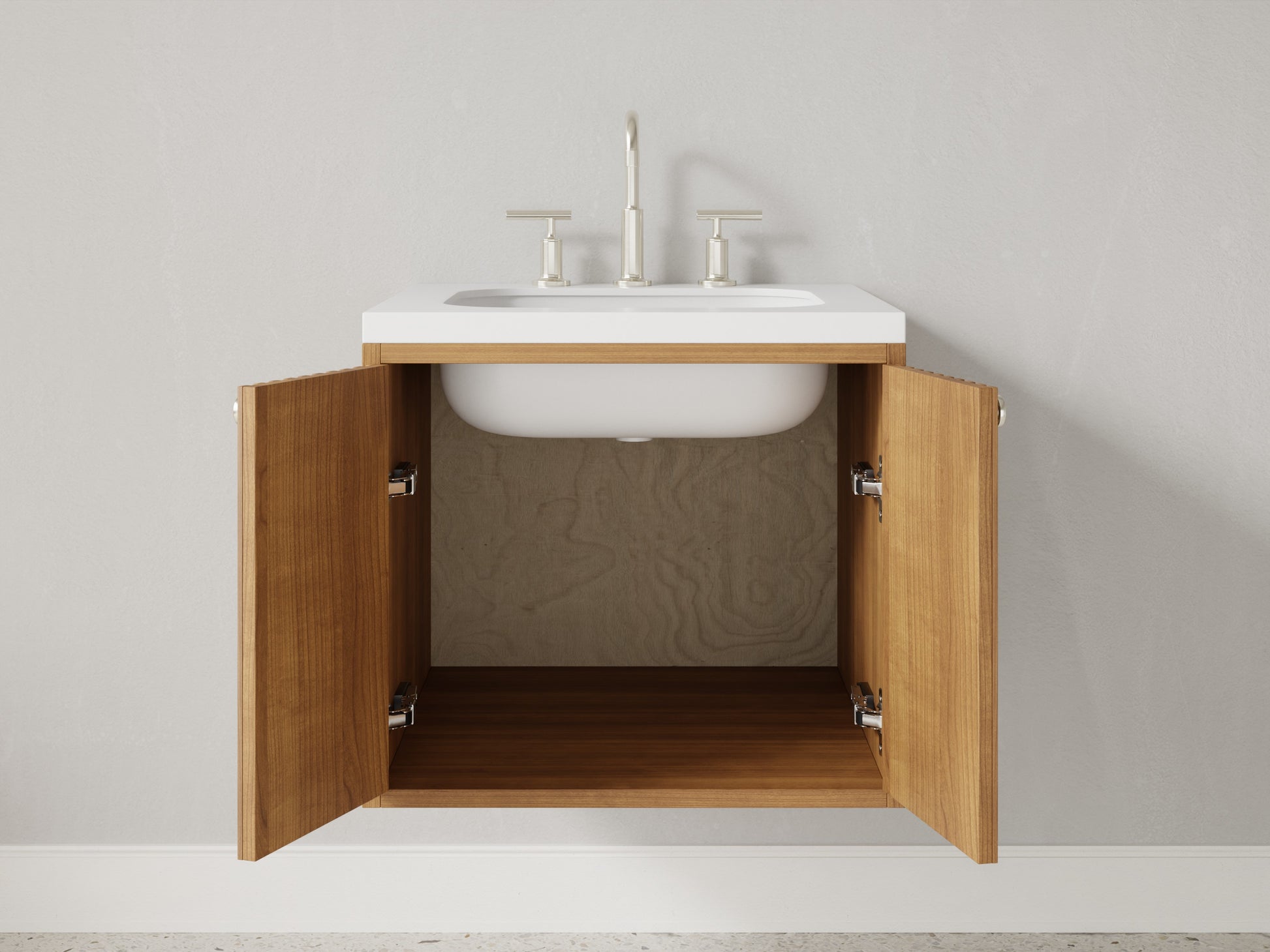slatted - teak - open