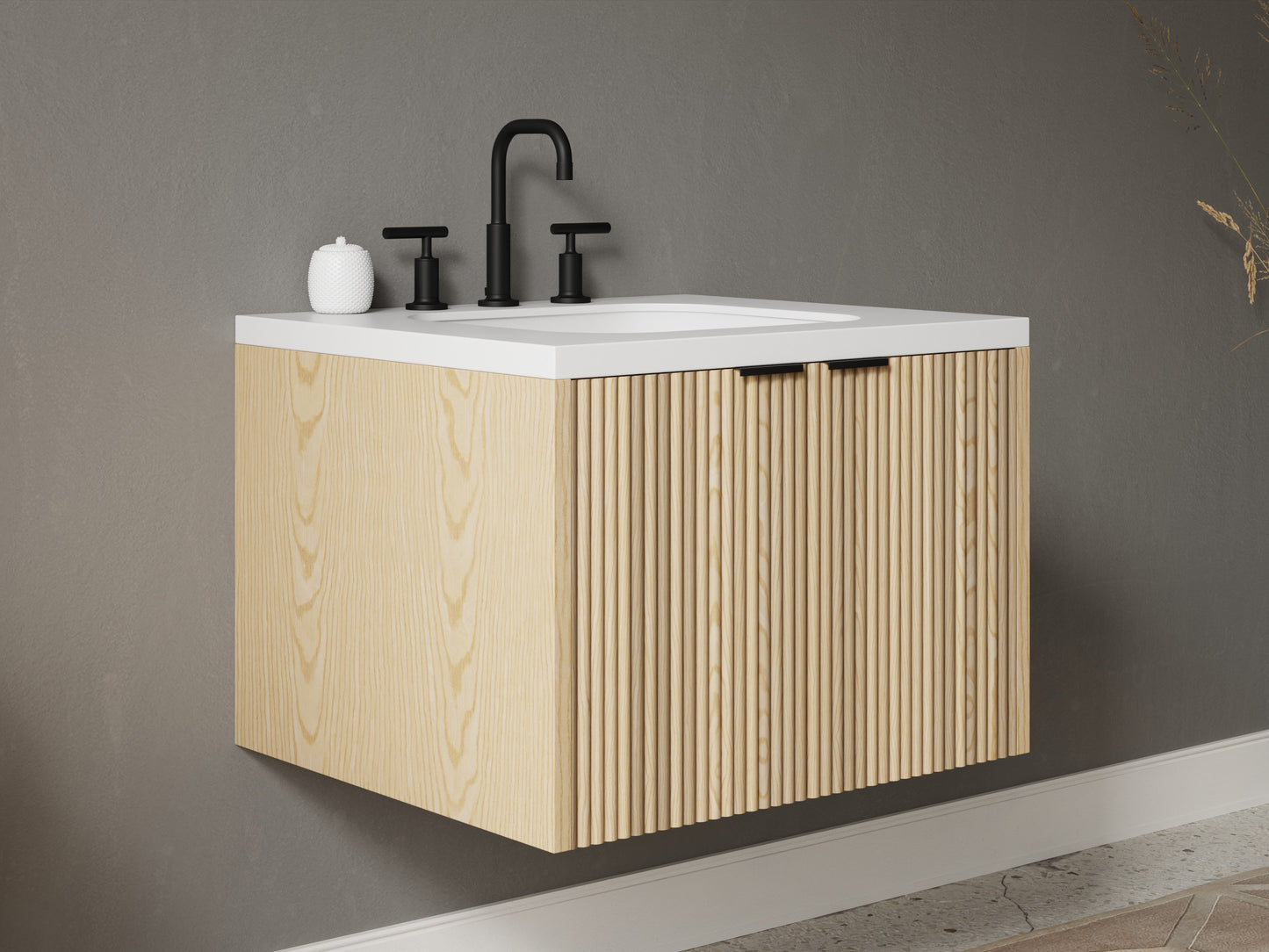 reeded - ash - side