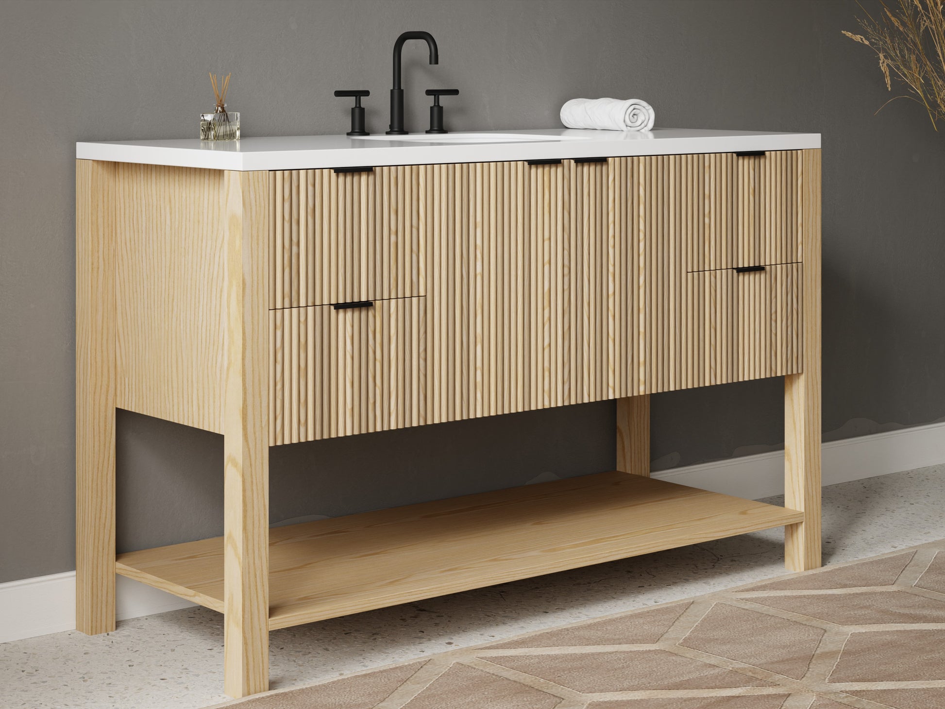 reeded - ash - side