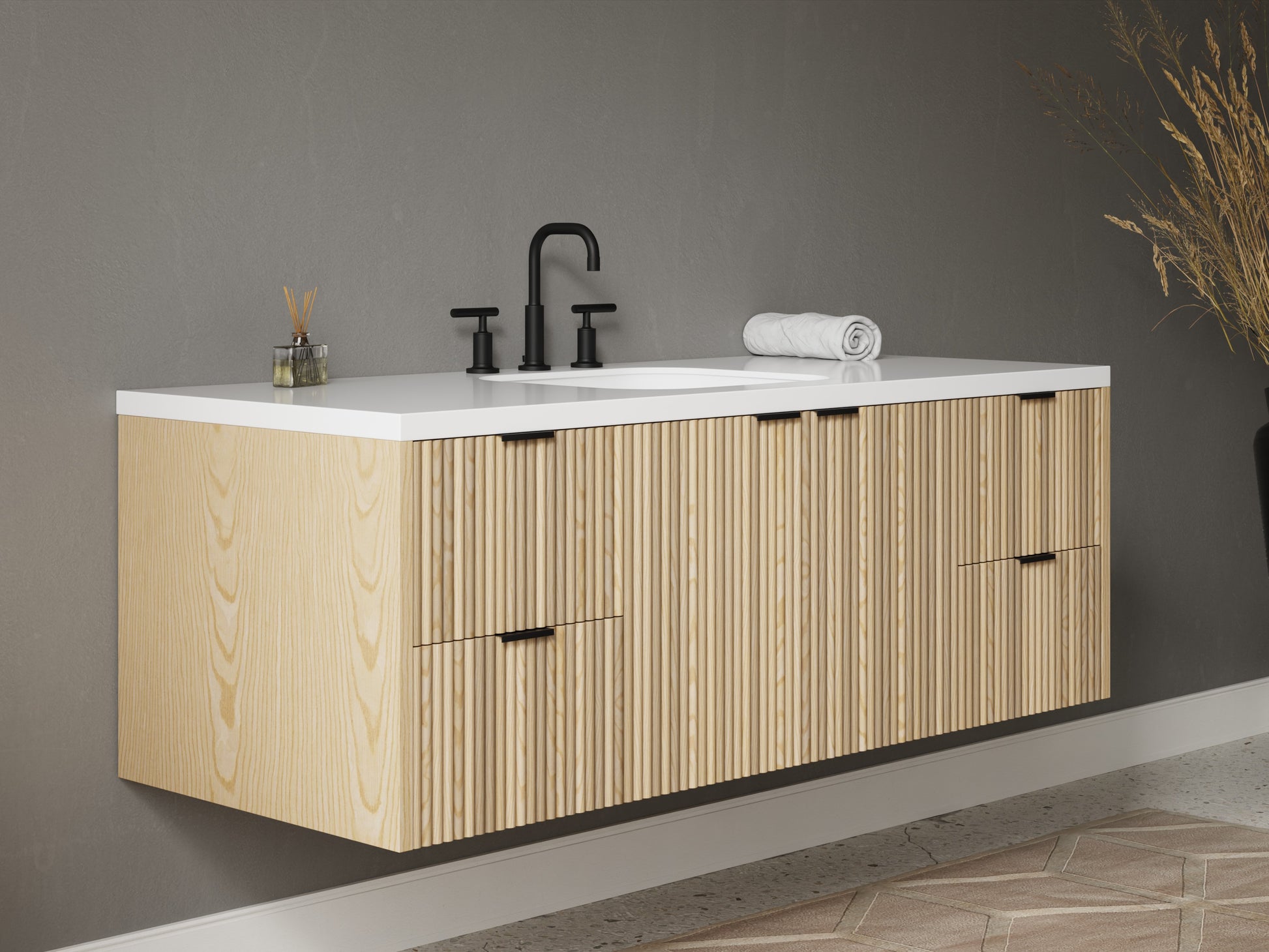 reeded - ash - side