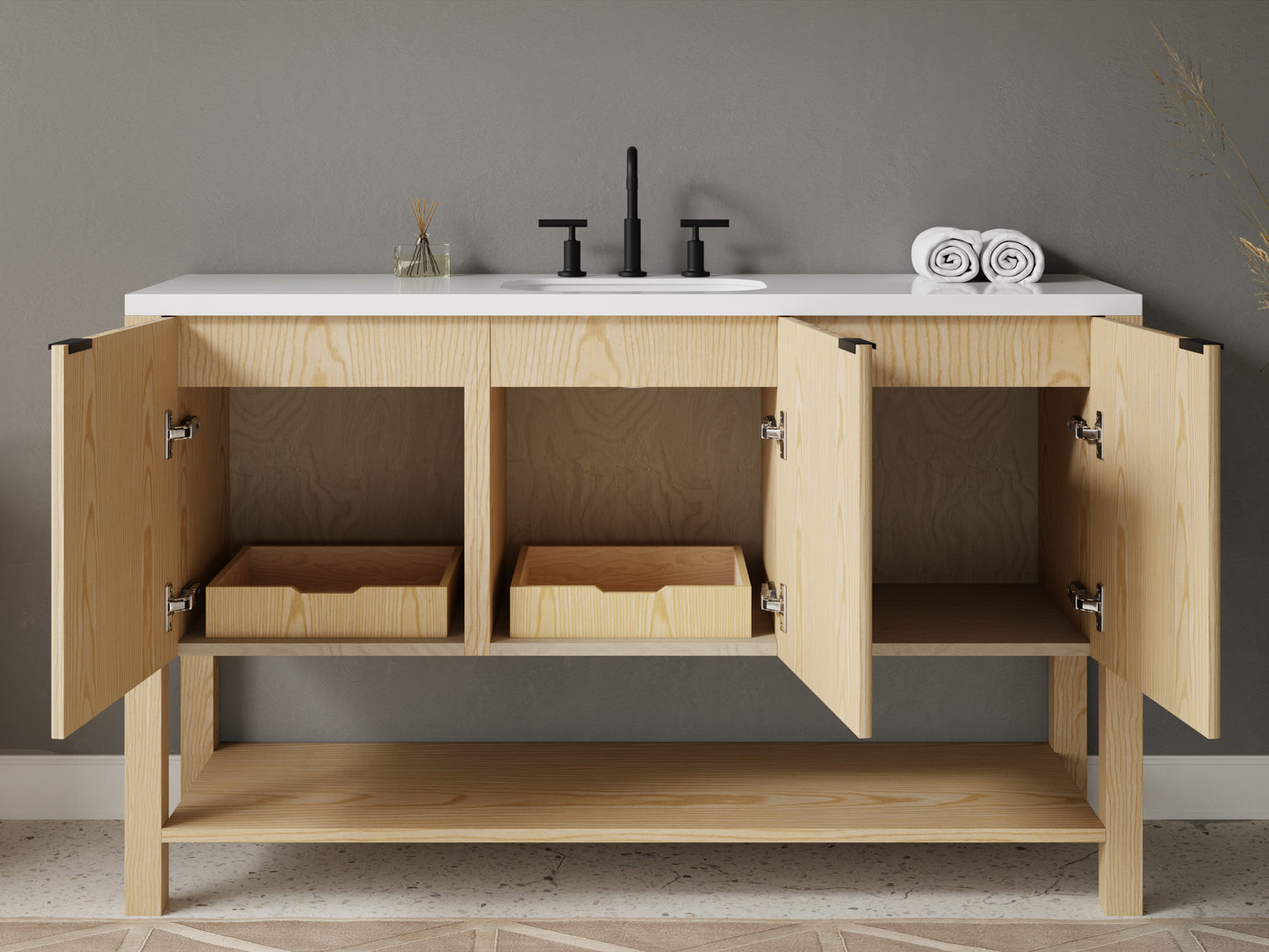 reeded - ash - open