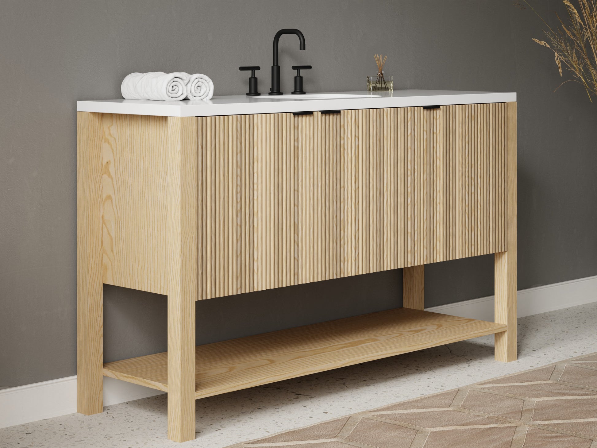 reeded - ash - side