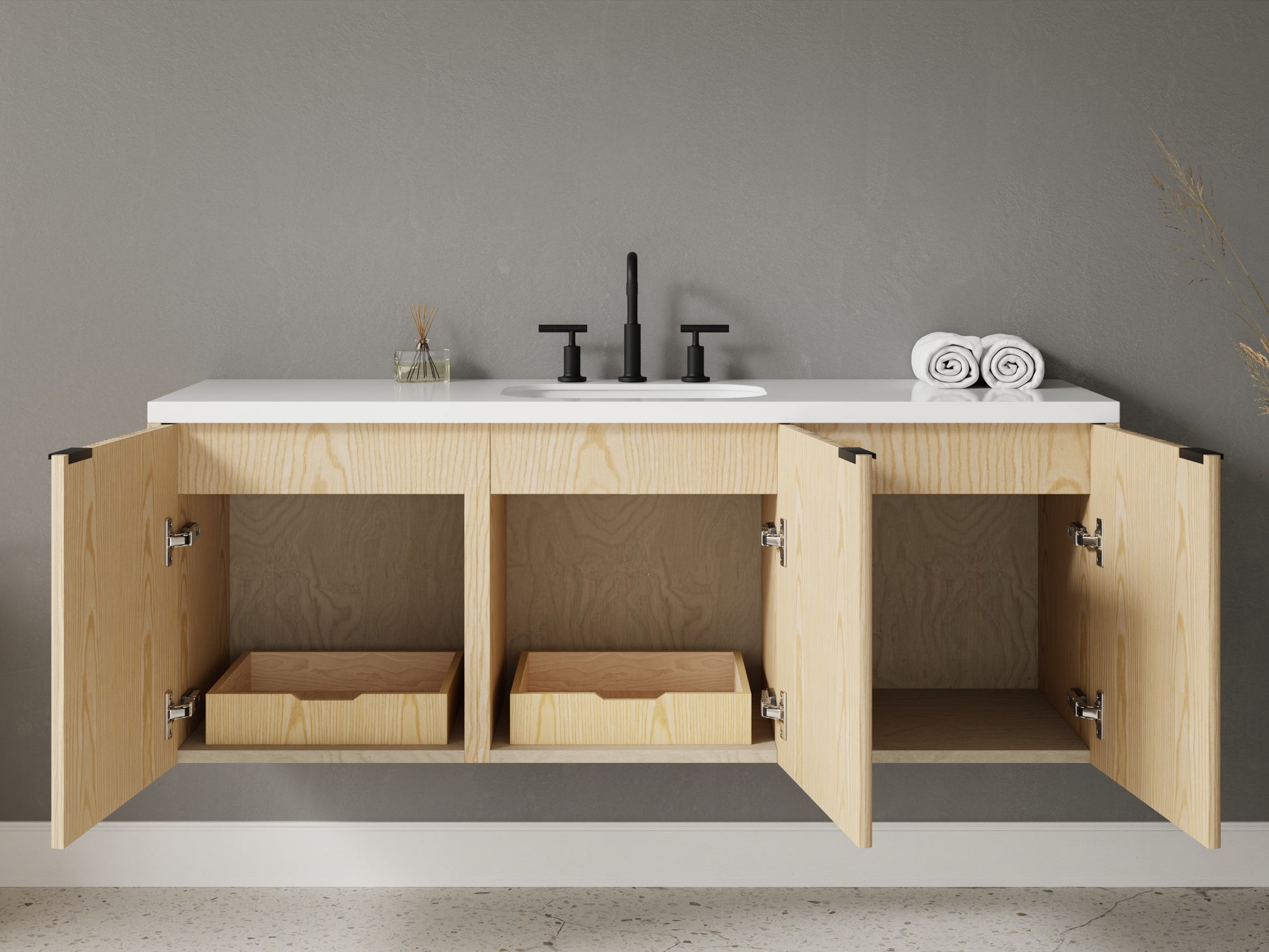 reeded - ash - open