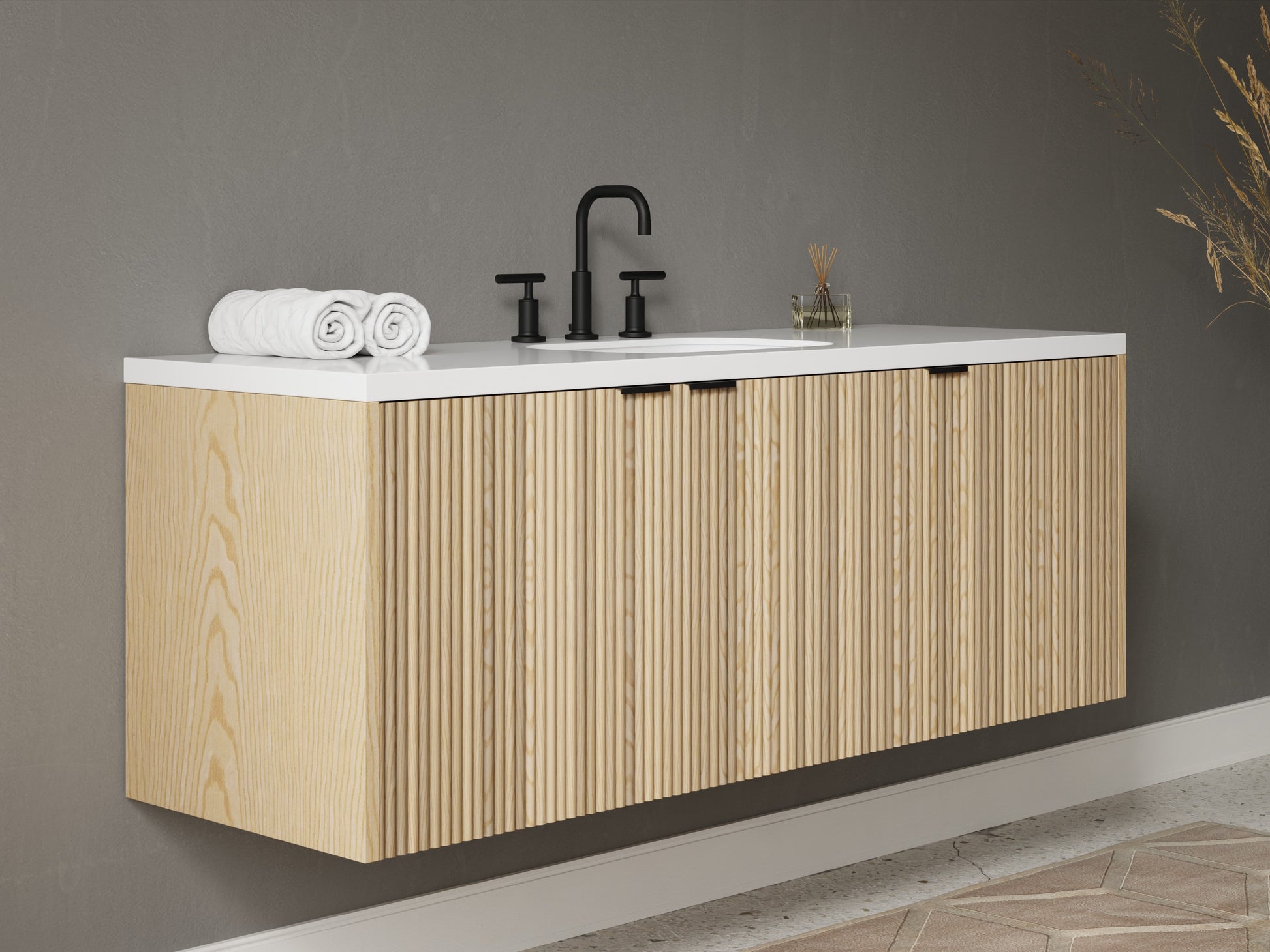 reeded - ash - side