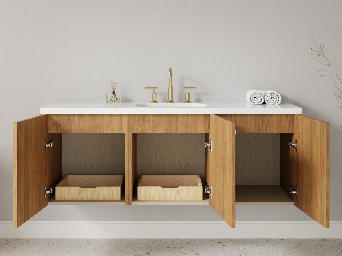 standard - teak - open